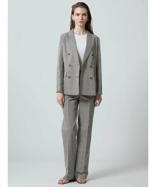 【美品】Aquascutum　レディース　スーツ4点セット　ネイビー　グレー 美品】Aquascutum レディース スーツ4点セット ネイビー グレー