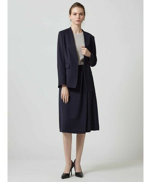 Aquascutum / アクアスキュータム テーラードジャケット | 【セットアップ対応】ストレッチツイルノーカラージャケット | 詳細1