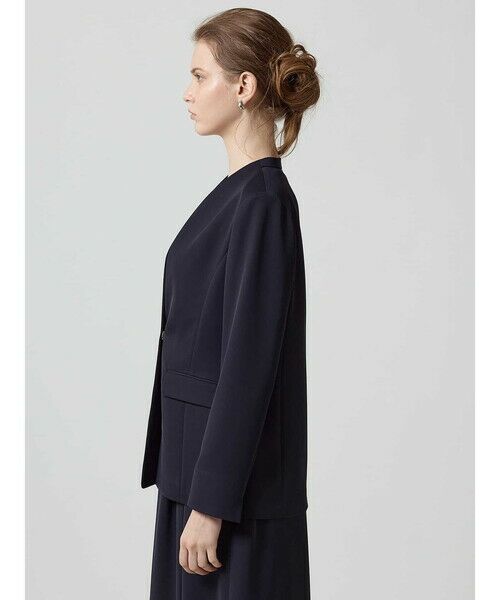 Aquascutum / アクアスキュータム テーラードジャケット | 【セットアップ対応】ストレッチツイルノーカラージャケット | 詳細3