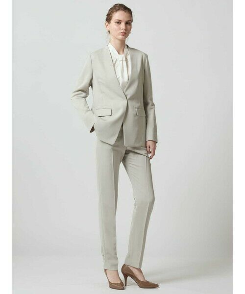 Aquascutum / アクアスキュータム テーラードジャケット | 【セットアップ対応】ストレッチツイルノーカラージャケット | 詳細14