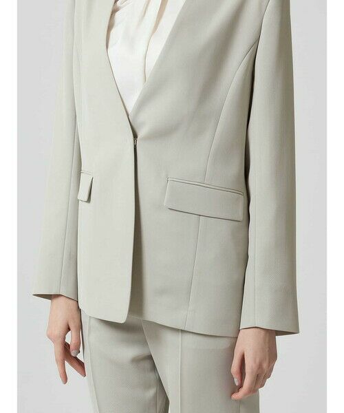 Aquascutum / アクアスキュータム テーラードジャケット | 【セットアップ対応】ストレッチツイルノーカラージャケット | 詳細15