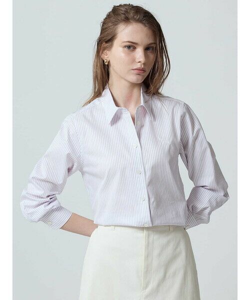 Aquascutum/アクアスキュータム カラードストライプシャツ ラベンダー 10 Aquascutum/アクアスキュータム カラードストライプシャツ ラベンダー 10