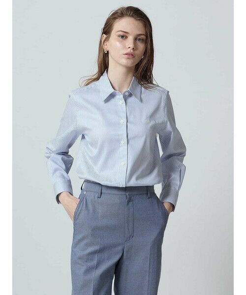 Aquascutum/アクアスキュータム カラードストライプシャツ ペールブルー 10 Aquascutum/アクアスキュータム カラードストライプシャツ ペールブルー 10