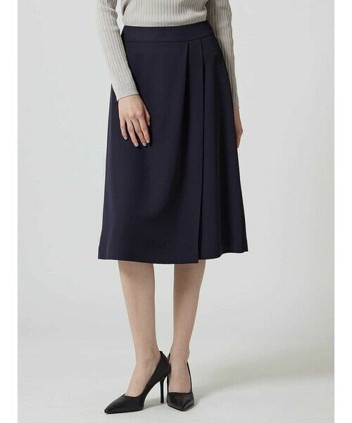 アクアスキュータム AQUASCUTUM 良品 ウール ストライプ タイト
