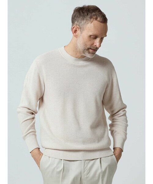 Aquascutum/アクアスキュータム Links Linen Crew-neck ベージュ LL Aquascutum/アクアスキュータム Links Linen Crew-neck ベージュ LL
