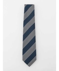 Aquascutum / アクアスキュータム ネクタイ | 変形バスケット×サテンストライプタイ(小剣クレスト）