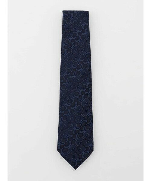 Aquascutum/アクアスキュータム Stone Wall Carving Motif Tie ネイビー F Aquascutum/アクアスキュータム Stone Wall Carving Motif Tie ネイビー F