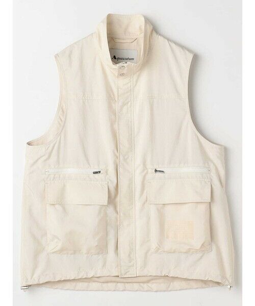 Aquascutum/アクアスキュータム リップストップ ベスト ホワイト L Aquascutum/アクアスキュータム リップストップ ベスト ホワイト L