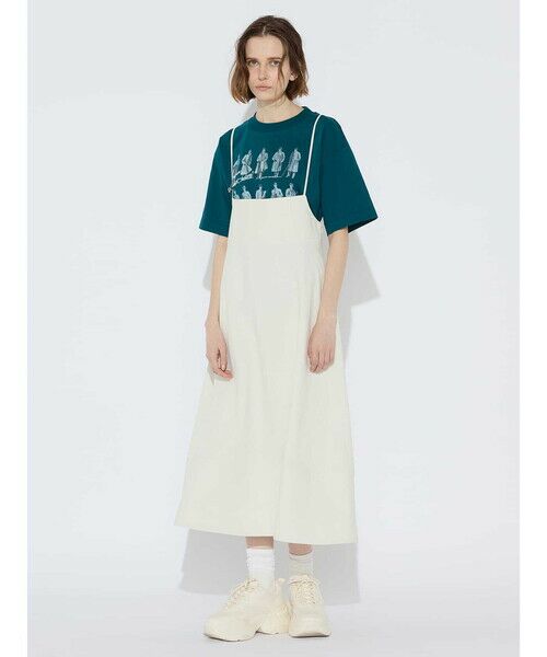 Aquascutum/アクアスキュータム リネンライクタッサー キャミワンピ ホワイト M Aquascutum/アクアスキュータム リネンライクタッサー キャミワンピ ホワイト M