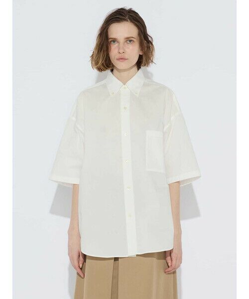 Aquascutum/アクアスキュータム ウェザークロス 半袖シャツ ホワイト M Aquascutum/アクアスキュータム ウェザークロス 半袖シャツ ホワイト M