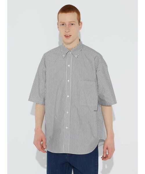 Aquascutum/アクアスキュータム ウェザークロス 半袖シャツ グレー M Aquascutum/アクアスキュータム ウェザークロス 半袖シャツ グレー M