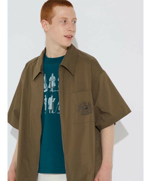 ウェザークロス 半袖ZIP （シャツ・ブラウス）｜Aquascutum