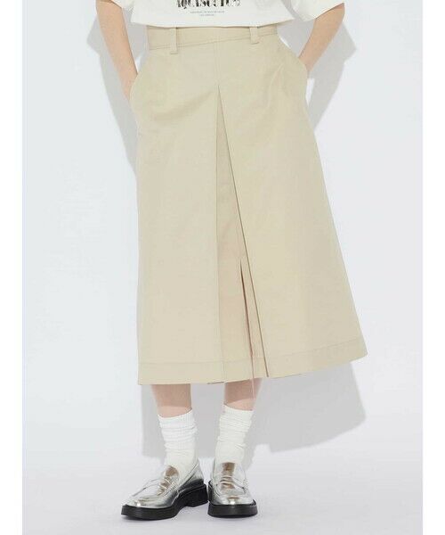 Aquascutum/アクアスキュータム ギャバジン トレンチスカート ホワイト L Aquascutum/アクアスキュータム ギャバジン トレンチスカート ホワイト L