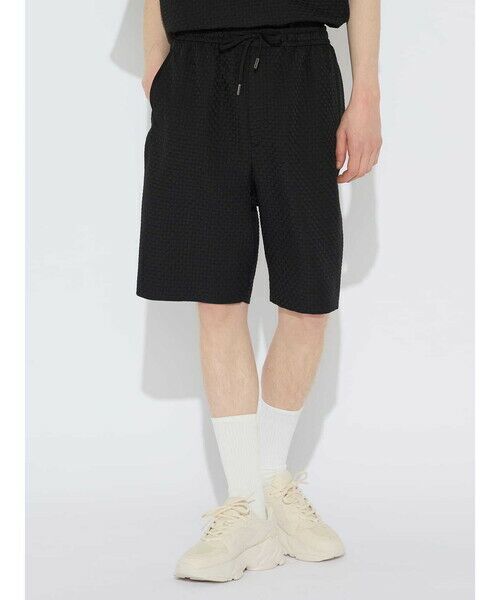 Aquascutum/アクアスキュータム チェックジャカード ショートパンツ ブラック L Aquascutum/アクアスキュータム チェックジャカード ショートパンツ ブラック L