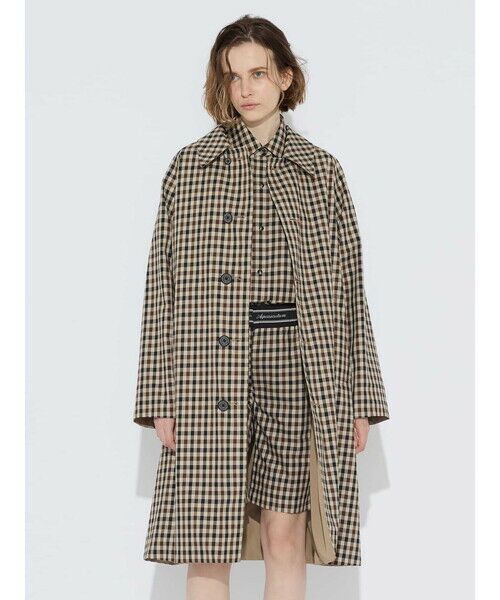 Aquascutum/アクアスキュータム ホワイトレーベルチェック リバーシブルコート チェック M Aquascutum/アクアスキュータム ホワイトレーベルチェック リバーシブルコート チェック M