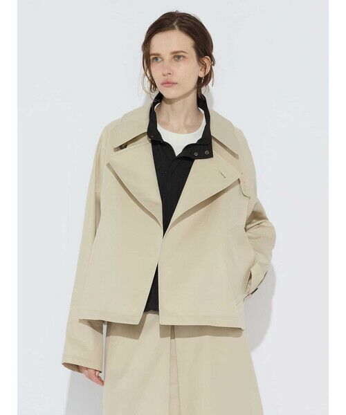 Aquascutum/アクアスキュータム ギャバジン ショートトレンチ ホワイト M Aquascutum/アクアスキュータム ギャバジン ショートトレンチ ホワイト M