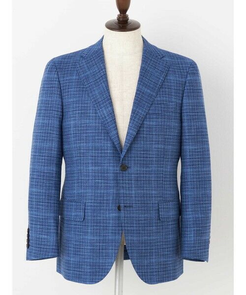 Aquascutum/アクアスキュータム Wool Silk Somerset Blue Jacket ブルー AB6 Aquascutum/アクアスキュータム Wool Silk Somerset Blue Jacket ブルー AB6