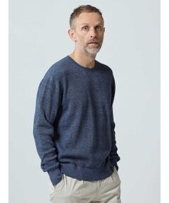 【新品】高級Aquascutum セーター カシミヤ100% ネイビー AR49 アーガイルニット