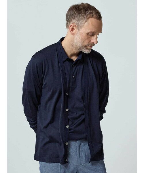 Aquascutum/アクアスキュータム TEC.3 NZ Merino Cardigan ネイビー M Aquascutum/アクアスキュータム TEC.3 NZ Merino Cardigan ネイビー M