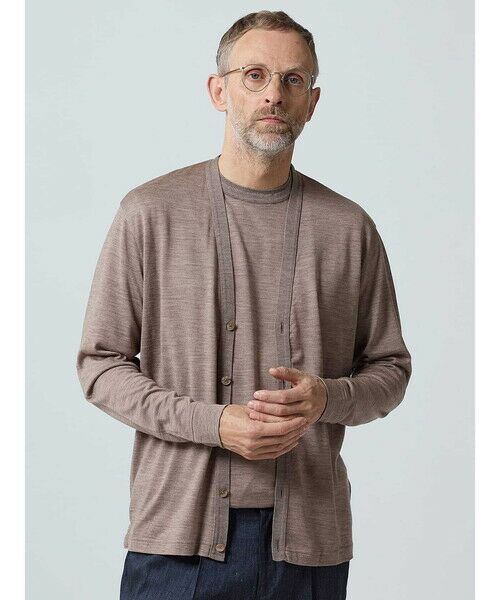 Aquascutum/アクアスキュータム TEC.3 NZ Merino Cardigan ベージュ M Aquascutum/アクアスキュータム TEC.3 NZ Merino Cardigan ベージュ M