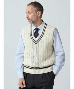 Aquascutum / アクアスキュータム ネクタイ | 【UK Traditional】スクエアモチーフ小紋タイ