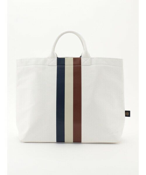 Aquascutum/アクアスキュータム AQ Stripe Canvas Tote Bag ホワイト F Aquascutum/アクアスキュータム AQ Stripe Canvas Tote Bag ホワイト F