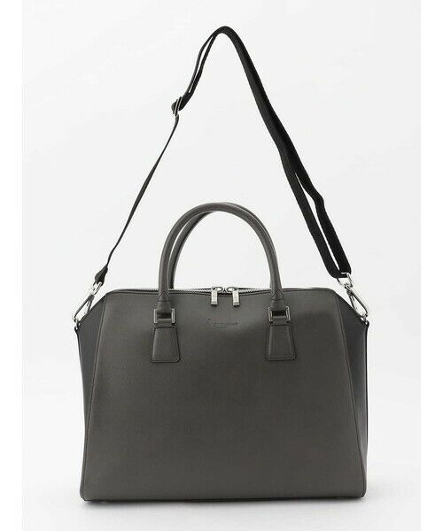 Aquascutum/アクアスキュータム Leather Briefcase ダークグレー F Aquascutum/アクアスキュータム Leather Briefcase ダークグレー F