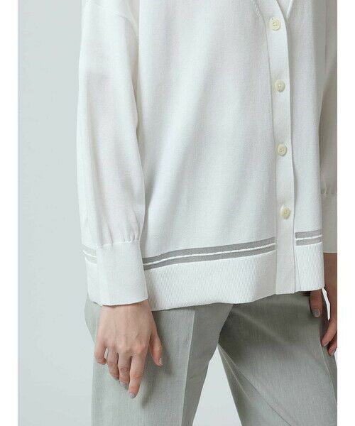 Aquascutum / アクアスキュータム ニット・セーター | シアーライン カーディガン | 詳細10