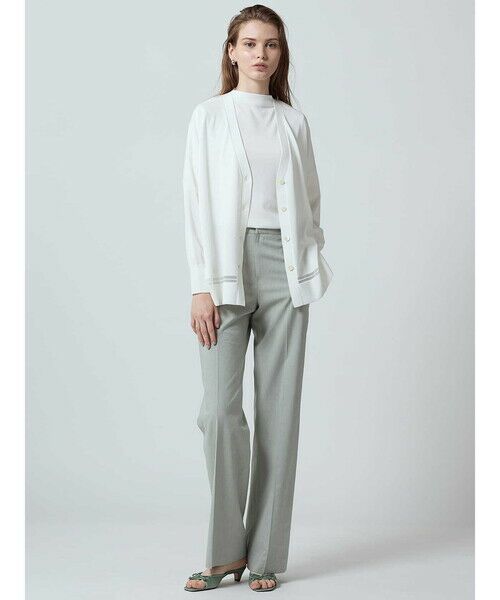 Aquascutum / アクアスキュータム ニット・セーター | シアーライン カーディガン | 詳細5