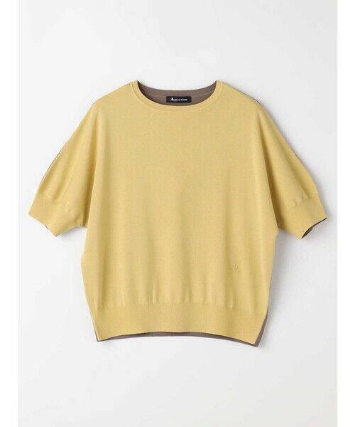 Aquascutum/アクアスキュータム バイカラーニット イエロー 10 Aquascutum/アクアスキュータム バイカラーニット イエロー 10