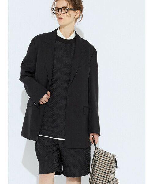 Aquascutum/アクアスキュータム ピークトラペル ジャケット ブラック M Aquascutum/アクアスキュータム ピークトラペル ジャケット ブラック M