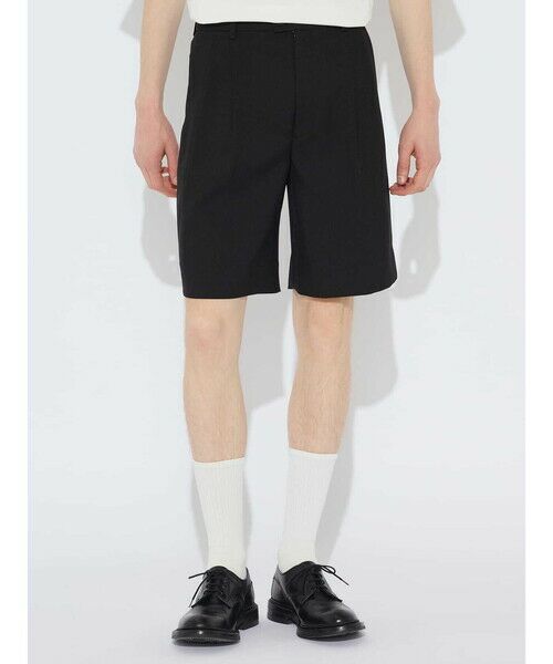 Aquascutum/アクアスキュータム 2タック ハーフパンツ ブラック L Aquascutum/アクアスキュータム 2タック ハーフパンツ ブラック L