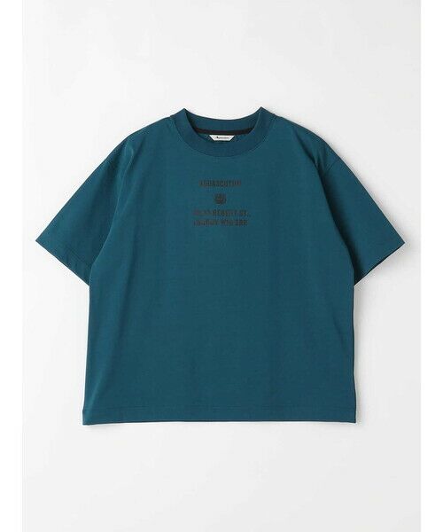 Aquascutum/アクアスキュータム アドレスプリント T-SHIRT ブルー L Aquascutum/アクアスキュータム アドレスプリント T-SHIRT ブルー L
