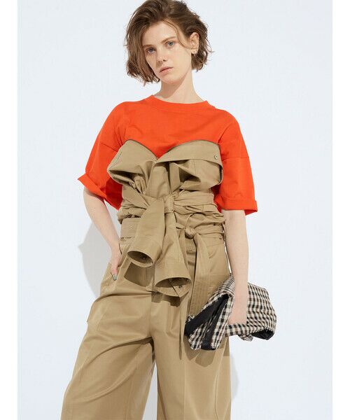 Aquascutum/アクアスキュータム ナンバリングバックプリント T-SHIRT オレンジ M Aquascutum/アクアスキュータム ナンバリングバックプリント T-SHIRT オレンジ M