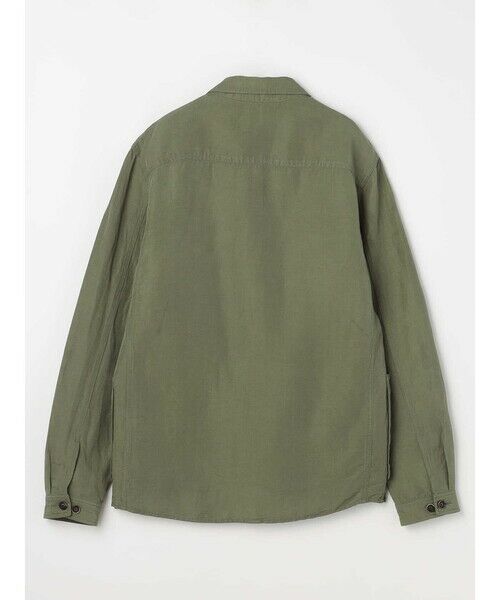 Aquascutum ミリタリーワークシャツジャケット カーキ/TW14 セール】 Summer Linen Shirt Jacket （ブルゾン）｜Aquascutum