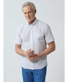 Aquascutum / アクアスキュータム シャツ・ブラウス | Sucker Stripe Short Sleeve Shirt