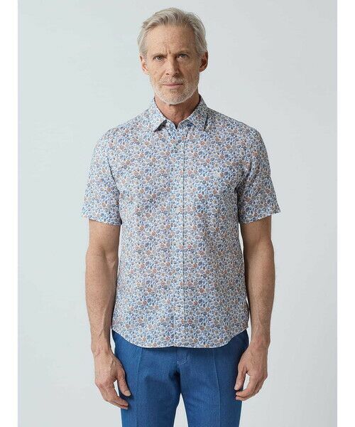 Aquascutum / アクアスキュータム シャツ・ブラウス | Floral Print Short Sleeve Shirt | 詳細2