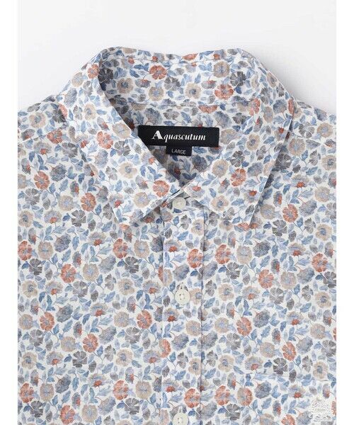Aquascutum / アクアスキュータム シャツ・ブラウス | Floral Print Short Sleeve Shirt | 詳細8