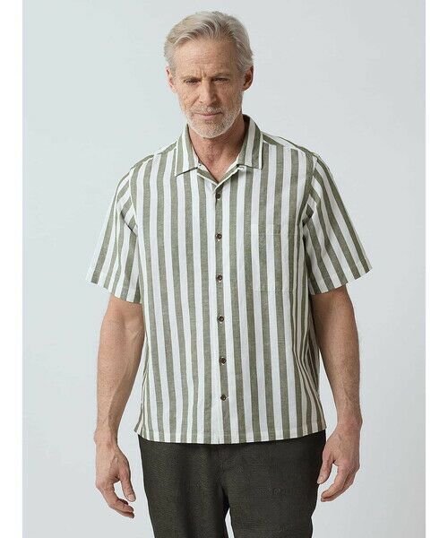 セール】 Wide Stripe Short Sleeve Shirt （シャツ・ブラウス