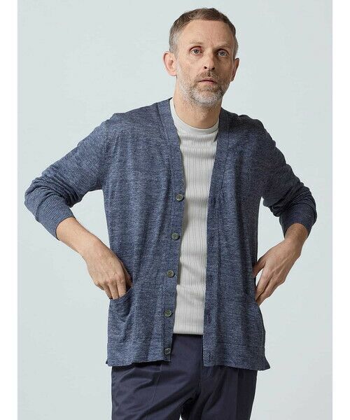 Aquascutum/ANAXL[^ Linen Cotton Cardigan ٰ L
