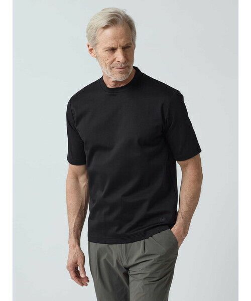 Aquascutum/アクアスキュータム Summer TEC.3 Cool touch Smooth T ブラック L Aquascutum/アクアスキュータム Summer TEC.3 Cool touch Smooth T ブラック L