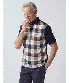 Aquascutum / アクアスキュータム カットソー | Club Check Print POLO