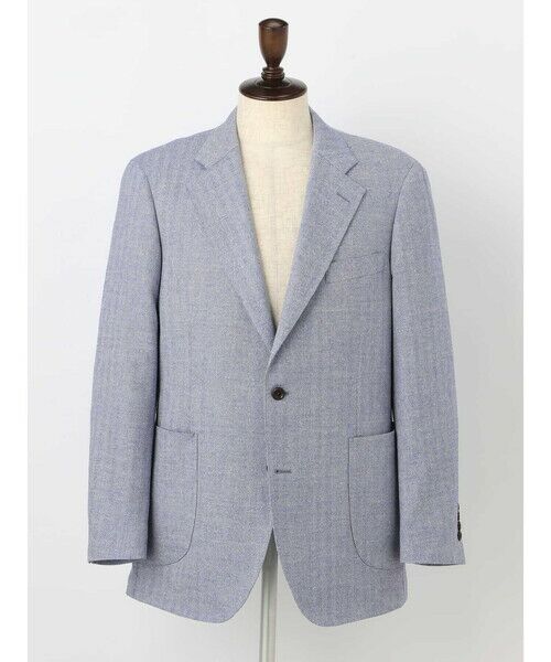 Aquascutum/アクアスキュータム 【KING SIZE】Soft Herringbone Jacket サックス 3L Aquascutum/アクアスキュータム 【KING SIZE】Soft Herringbone Jacket サックス 3L