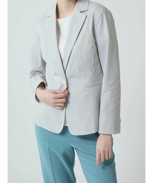 Aquascutum / アクアスキュータム テーラードジャケット | ストライプサッカージャケット | 詳細10