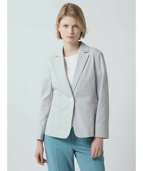 Aquascutum / アクアスキュータム テーラードジャケット | ストライプサッカージャケット | 詳細9