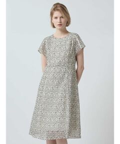 Aquascutum / アクアスキュータム ドレス | 幾何フラワーPRINTワンピース