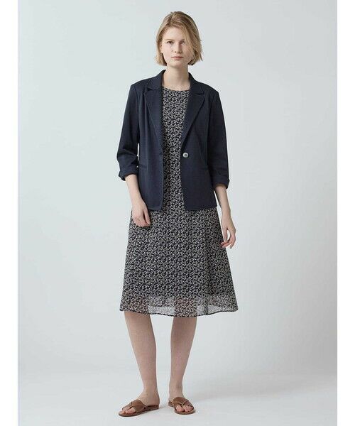 Aquascutum / アクアスキュータム ドレス | 幾何フラワーPRINTワンピース | 詳細1