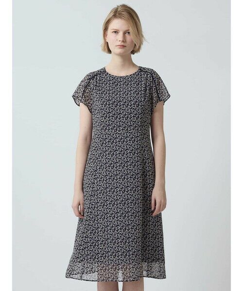 Aquascutum / アクアスキュータム ドレス | 幾何フラワーPRINTワンピース | 詳細2