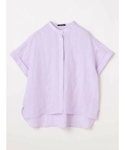 Aquascutum / アクアスキュータム シャツ・ブラウス | ナチュラルリネン バンドカラーシャツ | 詳細6