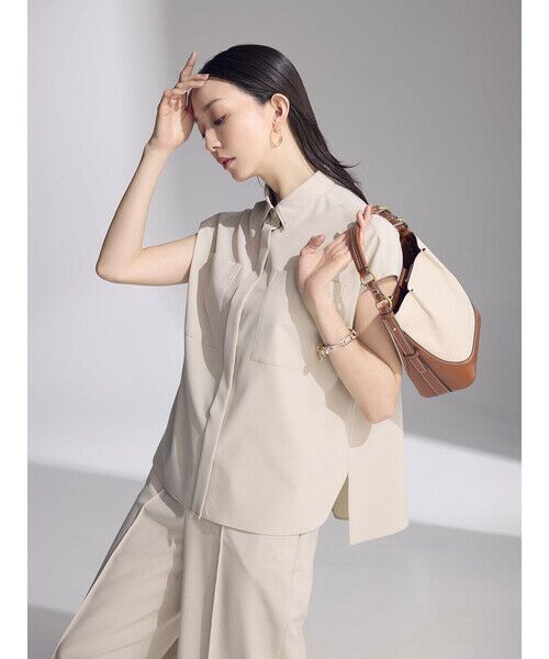 Aquascutum / アクアスキュータム シャツ・ブラウス | リフラクスノースリーブシャツ | 詳細3